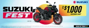 Read more about the article Suzuki Fest – $1,000 Customer Cash – Street Bikes