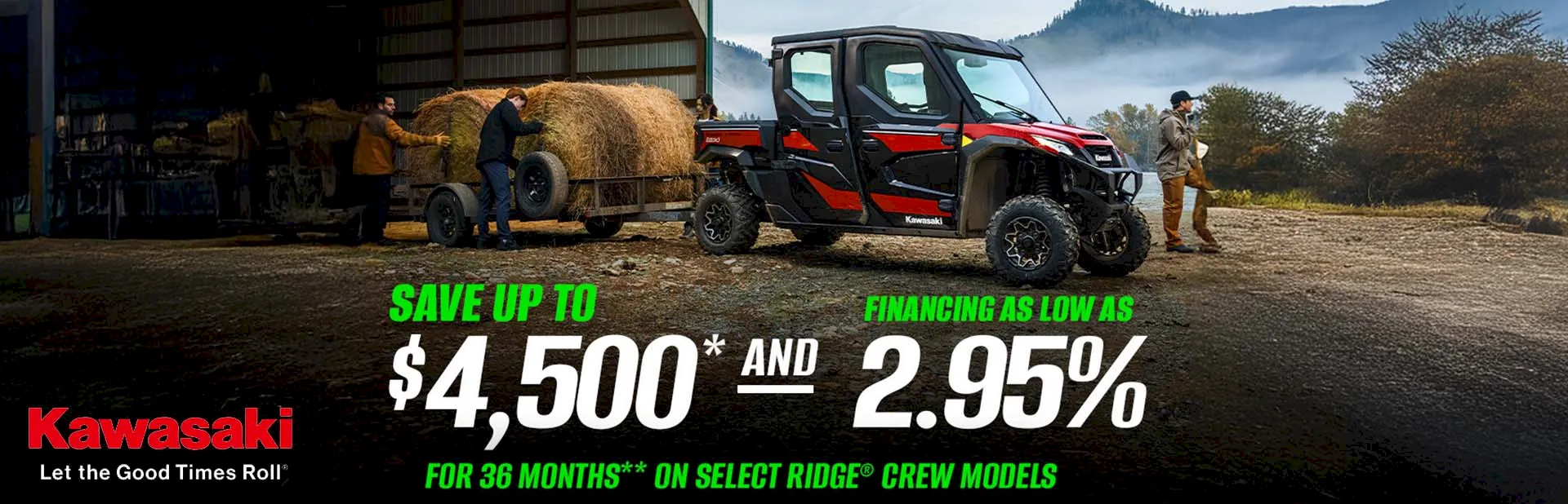 You are currently viewing SAVE UP TO $4,500* AND FINANCING AS LOW AS 2.95% FOR 36 MONTHS** ON SELECT RIDGE CREW / RIDGE XR CREW MODELS – Good Times Start with Great Deals – Side x Side