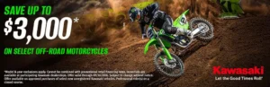 Read more about the article SAVE UP TO $3,000 ON SELECT OFF-ROAD MOTORCYCLES – Good Times Start with Great Deals – Street Bikes