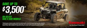 Read more about the article SAVE UP TO $3,500* or FINANCING AS LOW AS 2.95% FOR 36 MONTHS** ON SELECT SIDE X SIDE MODELS – Good Times Start with Great Deals – Side x Side